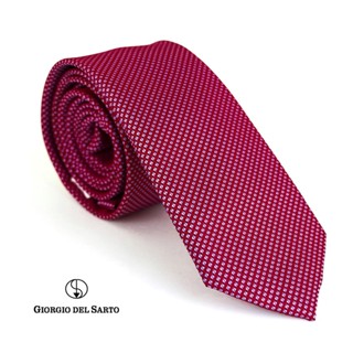 Giorgio Del Sarto Necktie 6 cm Red with Fabric Texture เนคไทสีแดงมีเท็กเจอร์