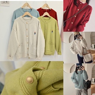 🧥พร้อมส่งจากไทยทุกวัน🧥เสื้อกันหนาว งานผ้าสเวตเตอร์ ปักลายน้องหมา อก 44" ยาวประมาณ 70 cm.