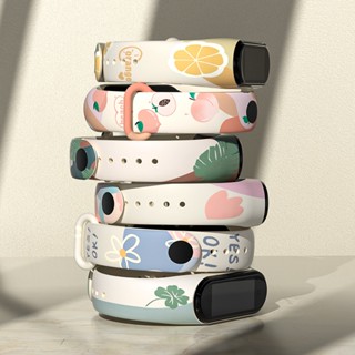 สายนาฬิกาข้อมือซิลิโคน อุปกรณ์เสริม สําหรับ Xiaomi Mi Band 7 6 5 4 3