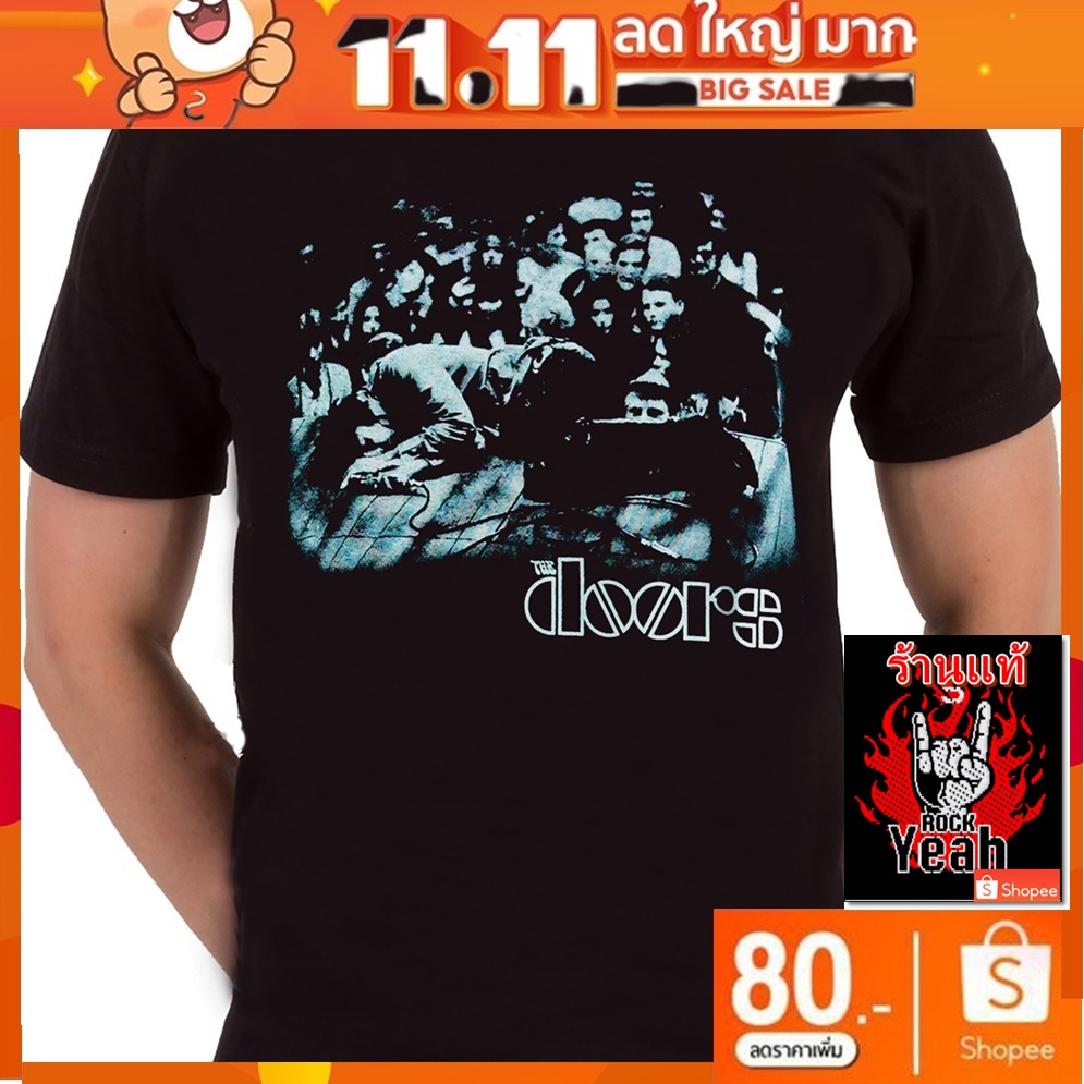 เสื้อวง The Doors ผ้ายืด แฟชั่น วินเทจ เดอะดอส์ RCM708