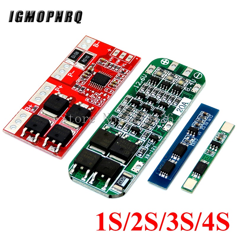 1s 2S 3S 4S 3A 20A 30A Li-ion แบตเตอรี่ลิเธียม 18650 ชาร์จ PCB BMS บอร์ดป้องกัน สําหรับโมดูลมอเตอร์ 