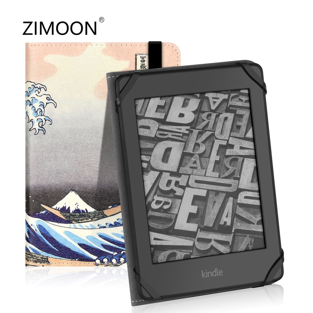 เคส E-book ขนาด 6 นิ้ว พร้อมสายคล้องมือ สําหรับ Kindle Paperwhite Painted Cover สําหรับ Kobo Protective Slimshell