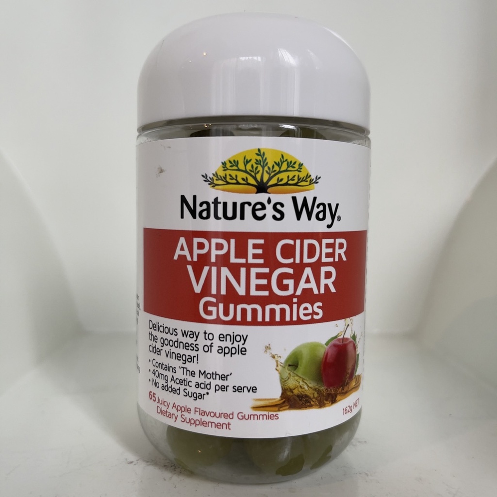 Nature’s Way Apple Cider Vinegar 65gummies ช่วยระบบย่อยอาหาร ชะลอความแก่ ลดคลอเรสเตอรอล