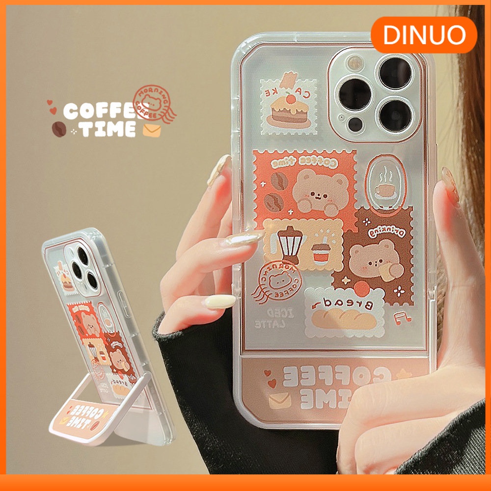 ของแท้ เคสโทรศัพท์มือถือแบบใส 89% พร้อมที่ตั้งวาง สําหรับ  iPhone 14 7 8 Plus + XS XR Max SE 11 12 13 14 Pro Max mini TPU Case-Dinuo Case-III/TX