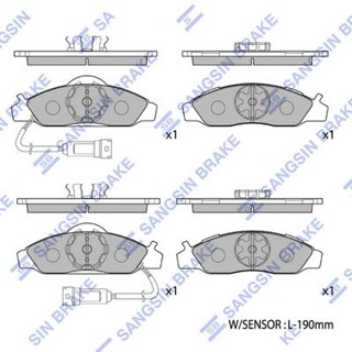 ผ้าดิสเบรคหน้า SSANGYONG KORANDO K5 K9 1988- KJ 1996-2006 MUSSO FJ 1996-2006 HI-Q