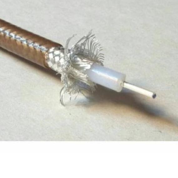 สายเทฟลอน Coaxial RG142 RG-142 50 โอห์ม สายถักเปียคู่ Teplon