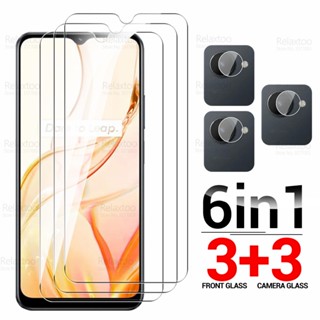 6in1 ฟิล์มกระจกนิรภัยกันรอยหน้าจอกล้อง สําหรับ Realme C30s RealmeC30s Realme C 30s C30 30 S 6.5 นิ้ว RMX3690