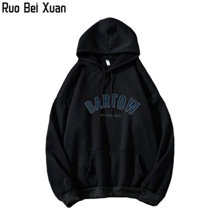 RUO BEI XUAN เสื้อวอร์มมีฮู้ดสำหรับผู้หญิง เสื้อแจ็คเก็ตมีฮู้ดสไตล์เกาห ลีไซส์ใหญ่ เสื้อเเขนยาวมีหมวก เสื้อสเวตเตอร์แขนยาวสีลูกกวาด