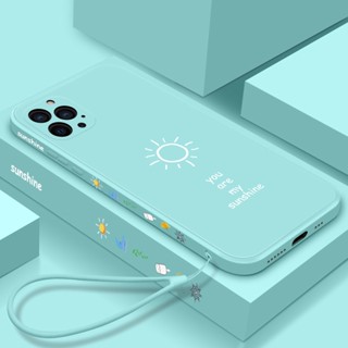 เคสซิลิโคนนิ่ม ลายดวงอาทิตย์น่ารัก พร้อมสายคล้อง สําหรับ Oppo Realme 8s c21 7pro c21y c25y 8i v11 v11s