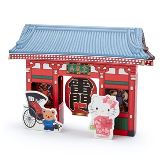 Sanrio Card - Pop up ลาย Hello Kitty Asakusa Kaminarimon (Japan Limited) ด้านบนเขียนได้ มาพร้อมซอง