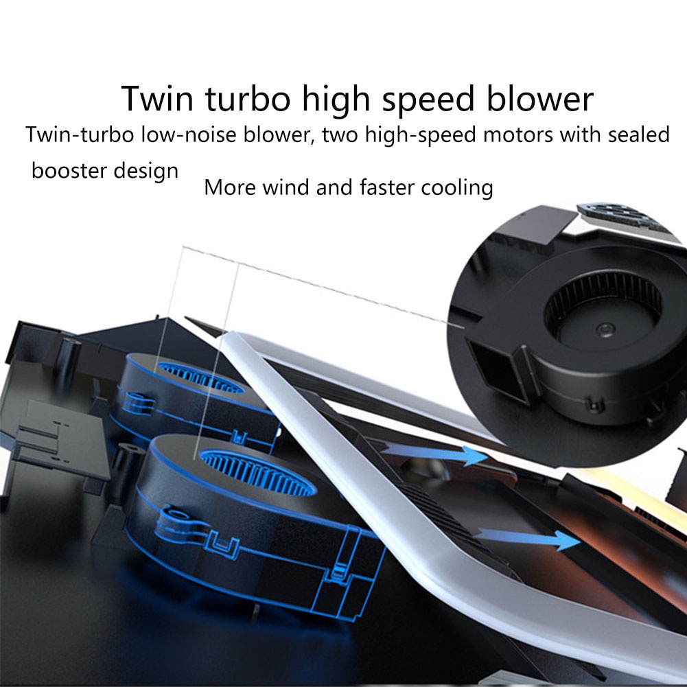 External Laptop Cooling Pad Colorful Lights Radiating Notebook Cooler Universal Portable For Gaming With Dust Filter Hom #8