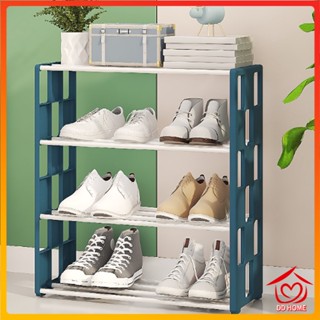 DDHOME ปลีก/ส่ง ชั้นวางรองเท้า4ชั้น ชั้นว่างรองเท้า Shoe Rack ที่วางรองเท้า  โครงสร้างแข็งแรง ใส่ได้ชั้นละ 2-3