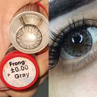 คอนแทคเลนส์ รุ่น Frong ยี่ห้อ Pitchylens ตาโต มีสีเทา ตาล สายตาปกติ