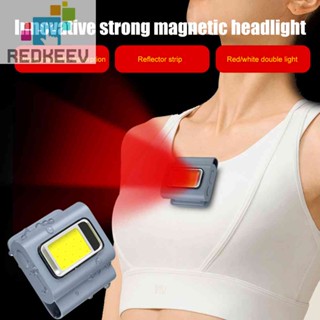 Redkeev Magnetic Clip ซังไฟฉายไฟหน้ากันน้ําสําหรับวิ่งจ๊อกกิ้ง