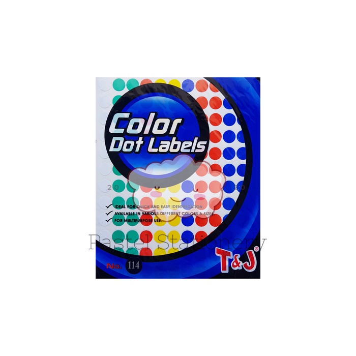 T&J 114 Color Label Sticker Paper - Color Label Sticker Dot Tom Jerry