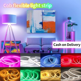 Cob สายไฟ LED COB 320 384 480 528 24V 5 ม. ต่อม้วน พร้อมพาวเวอร์ซัพพลาย 8 มม. ความหนาแน่นสูง