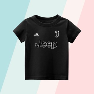 เสื้อยืด ผ้าฝ้าย พิมพ์ลาย Juventus Football สําหรับเด็ก