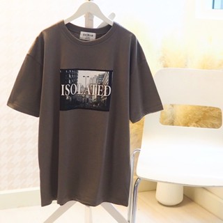 เสื้อยืด Isolated งานเท่ๆ ทรงเกาหลี Oversized ผ้า cotton 100%