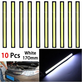 10 ชิ้น/เซ็ตรถ LED COB Light Bar ไฟวิ่งกลางวัน DC10V-12V ไฟตัดหมอกกันน้ำ 170mm