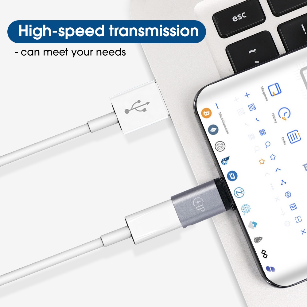 อะแดปเตอร์แปลงสายเคเบิ้ล USB C เป็น Lighting อเนกประสงค์ ตัวผู้ เป็นตัวเมีย