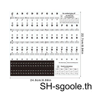 สติกเกอร์ PVC รูปเปียโน เครื่องดนตรีอิเล็กทรอนิกส์ ลอกออกได้ สําหรับติดตกแต่งคีย์บอร์ด