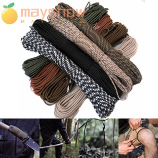 Mayshow 25/50/100 ฟุต 550 ปอนด์ Paracord ลายพราง เครื่องมือปีนเขา ตั้งแคมป์กลางแจ้ง ราวตากผ้า เชือกเส้นเล็ก