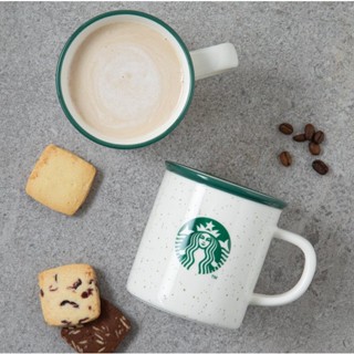 🎀【พร้อมส่ง】 2022 แก้วสตาร์บัคส์เกาหลี Starbucks Korea Green siren dot mug 237ml (8oz)/ 355ml (12oz)