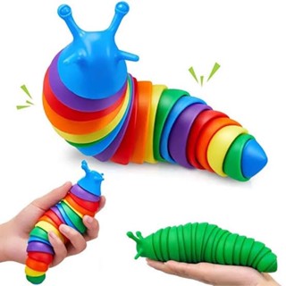 ￼ฟิดเจ็ท Toy Finger Slug Caterpillar Fidget Toy ของเล่น หนอนคลายเครียด หนอนผีเสื้อ ของเล่นคลายเครียด ของเล่นแก้เบื่อ