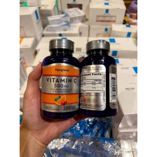 วิตามิน Piping Rock Vitamin C 500 mg with Rose Hips Timed Release 200 Coated Caplets