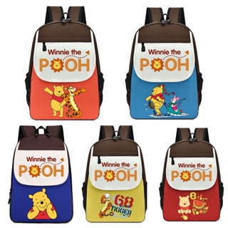 กระเป๋าเป้สะพายหลัง กระเป๋านักเรียน พิมพ์ลาย Winnie The Pooh เหมาะกับของขวัญนักเรียน สําหรับผู้ชาย และผู้หญิง