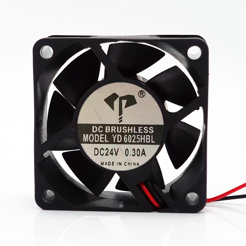 YD6025HBL 12V 24V 0.3A 6CM 6025 พัดลมพัดลมระบายความร้อนอินเวอร์เตอร์