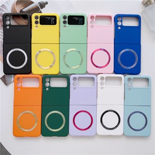เคสโทรศัพท์มือถือแบบแข็ง แม่เหล็ก บางมาก กันกระแทก สําหรับ Samsung Galaxy Z Flip 4 Z Flip 3 Z Flip 4 Z Flip 3