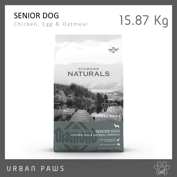 [EXP 12/26] อาหารสุนัข Diamond Naturals - Senior Dog สูตรไก่ ไข่ และข้าวโอ๊ต สำหรับสุนัขอายุ 8 ปีขึ้นไป ขนาด 15 Kg.