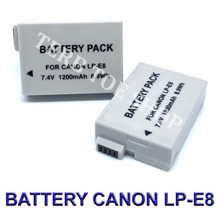 (Pack2)LP-E8 / LPE8 Camera Battery For Canon EOS 550D,600D,650D,700D,Rebel T2i,T3i,T4i,T5i,Kiss X4,X5,X6i,X7i