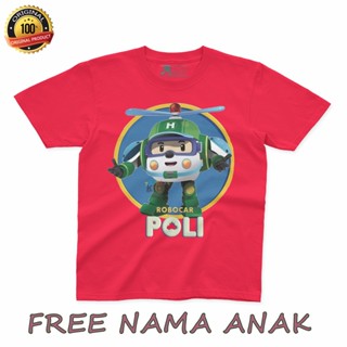 เสื้อยืด พิมพ์ลาย Robocar POLI สําหรับเด็ก