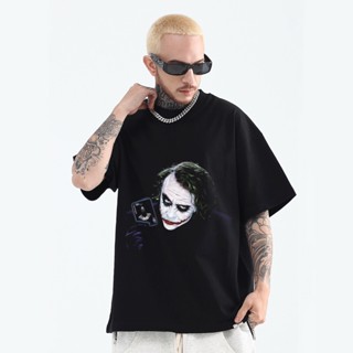 Joker T shirt for Men Women Cotton Loose Clothing Oversized Fashion Tee Why So Serious Short Sleeveเสื้อยืด