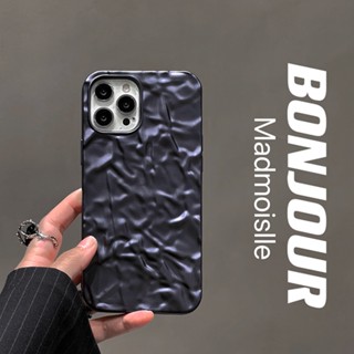 เคสโทรศัพท์มือถือ เนื้อแมตต์ กันตก ลาย TikTok สีดํา สําหรับ iPhone 14 ProMax 14 Pro 13 13 ProMax 12Pro Max 12 Pro 11 ProMax