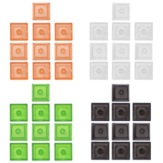 Rr ปุ่มกดคีย์บอร์ด PBT สีใส สําหรับ Cherry MX Switch XDA Height 10 ชิ้น