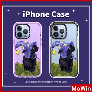 Mowin - เข้ากันได้สำหรับ เคสไอโฟน เคสไอโฟน11 สำหรับ iPhone 14 Pro Max เคส iPhone หนาเคส TPU อ่อนเคสใสกันกระแทกแมวผีสีม่วง เข้ากันได้ สำหรับ iPhone 13 Pro Max 12 Pro Max 11 Pro Max 7Plus 6sPlus XR XS MAX