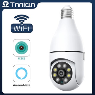 Tnnian กล้องวงจรปิดไร้สาย 3MP E27 ICSee Alexa 360 WIFI PTZ IP มองเห็นกลางคืน กันน้ํา สําหรับกลางแจ้ง