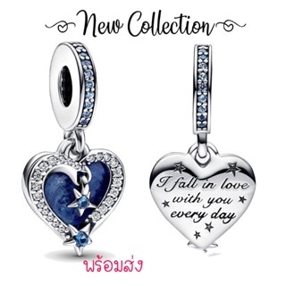 Pandora silver hanging charm  ติ้งหัวใจ