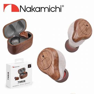 NAKAMICHI B'Nakamichi Tws030 True หูฟังไร้สาย ลายไม้ เสียงคุณภาพสูง'
