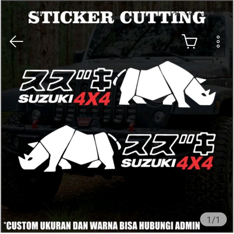 SUZUKI สติ๊กเกอร์ตัดสติ๊กเกอร์ คันจิ ญี่ปุ่น ซูซูกิ จิมนี่ คาทาน่า