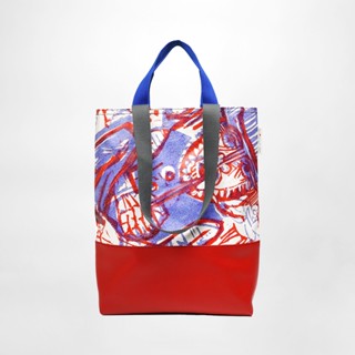 กระเป๋า Tote Bag Akaneg Form ลาย Smoking Peasant by Ernst Ludwig Kirchner (1880–1938).