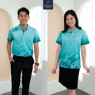 เสื้อโปโลลายไทย เสื้อทำงาน แบรนด์Juntakarn จันทกานต์ รุ่น (กนกประยุกต์) เกรดพรีเมียม ใส่สบาย ไม่ร้อน ไม่ต้องรีด