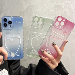 เคสโทรศัพท์มือถือ ลายหัวใจ พร้อมช่องใส่บัตร สําหรับ OPPO A15 A16 A16K OPPO A31 2020 A9 A5 2020 A53 A54 A55 4G A57 A7 A74 A76 A92 A52 A8