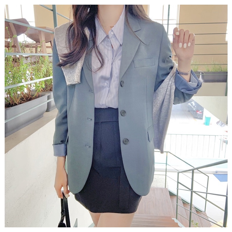 Haei Blazer - Steel Blue