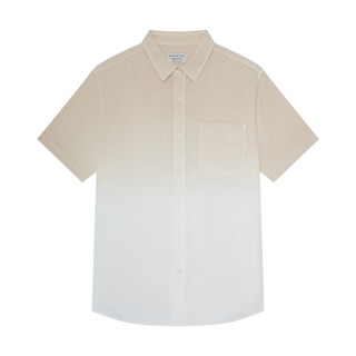 GIORDANO เสื้อเชิ้ตผู้ชาย แขนสั้น Mens Linen Cotton Shirt 01042242