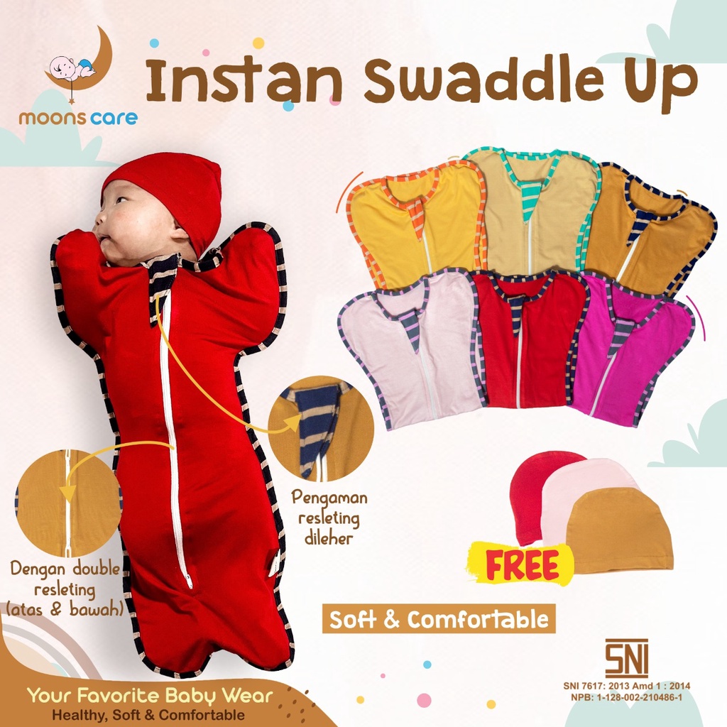 SNI Ready Bandung Swaddle Wing Swaddle Up Dita MOONS CARE, Dita Butterfly Swaddle
