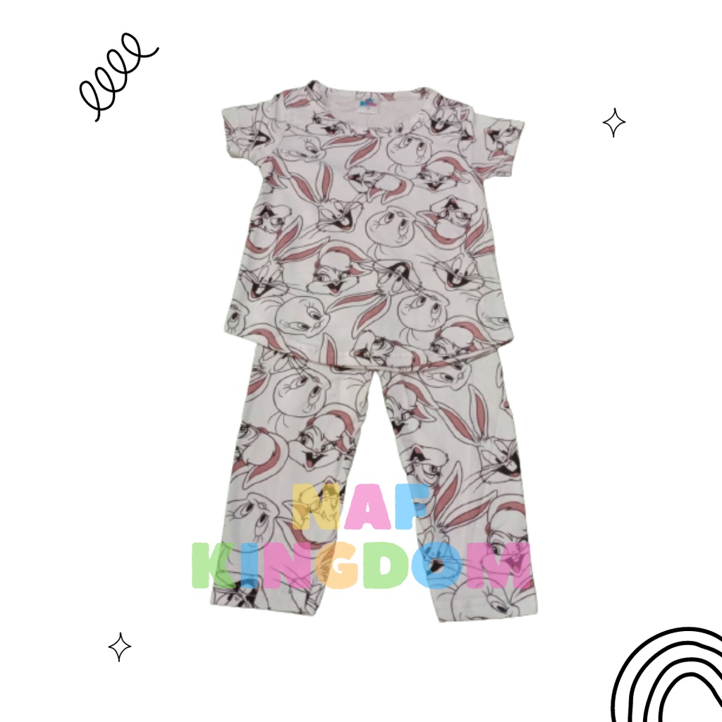 [1Y-6Y] PYJAMAS SHORT SLEEVES เด็กผู้หญิง PYJAMAS BUDAK